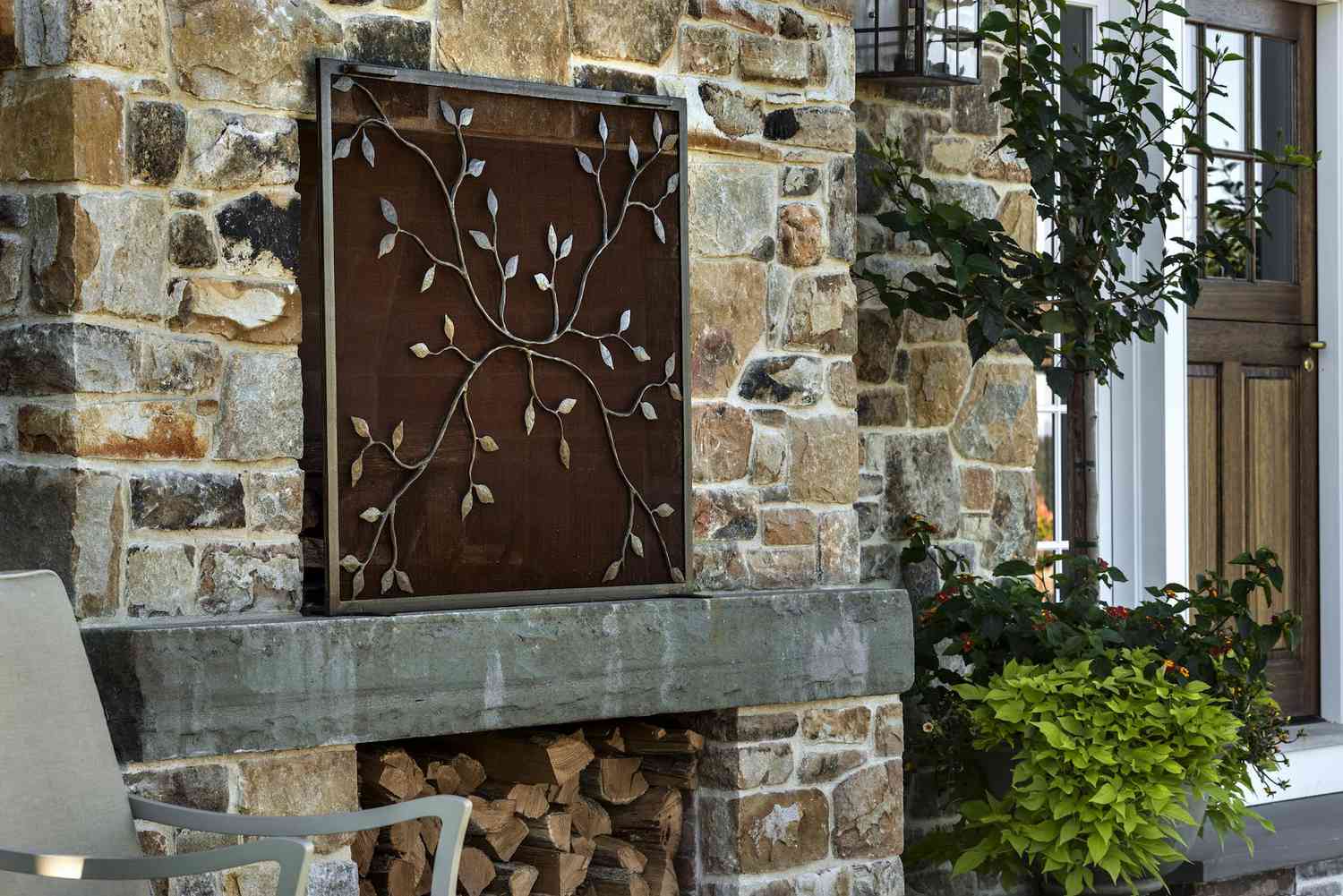 stockage de bois de chauffage pour l'extérieur