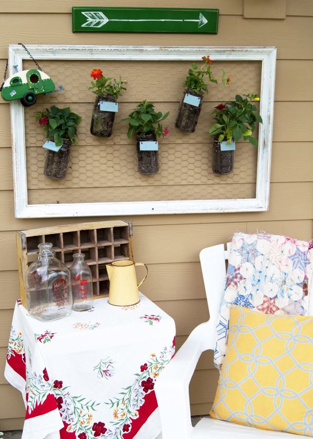 Un jardin vertical en bocal Mason